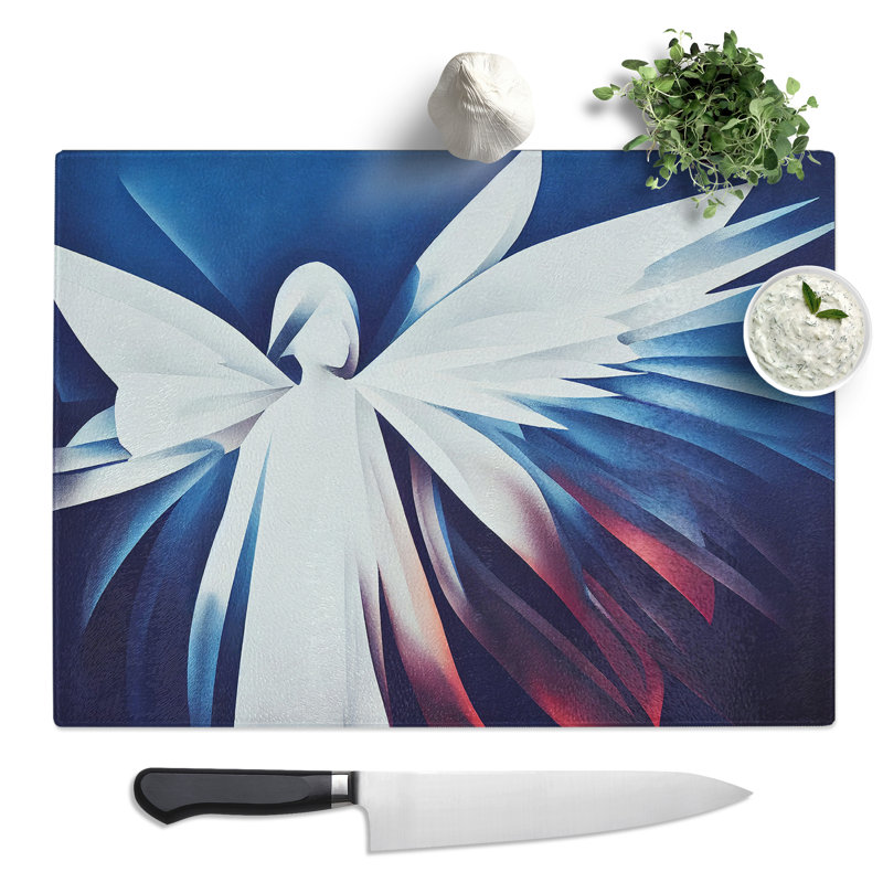 Beautiful Angel Abstract  Glass Chopping Board