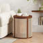 Table d'appoint ronde en rotin tissé-133275030-133275020-133275027