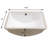 Modern White Ceramic Rectangular Undermount Bathroom Sink With Overflow - 18.5"X14", Elegant For Office And Use 18.5"X14" Undermount, Stain , Various Spaces-120961955