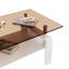 Table basse rectangulaire avec plateau de rangement en verre trempé et panneau de fibres à densité moyenne Fraiya-97769656-97769659