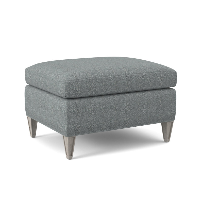 Repose-pieds rectangulaire 28 po Bristol, Cyan maya, Bisque