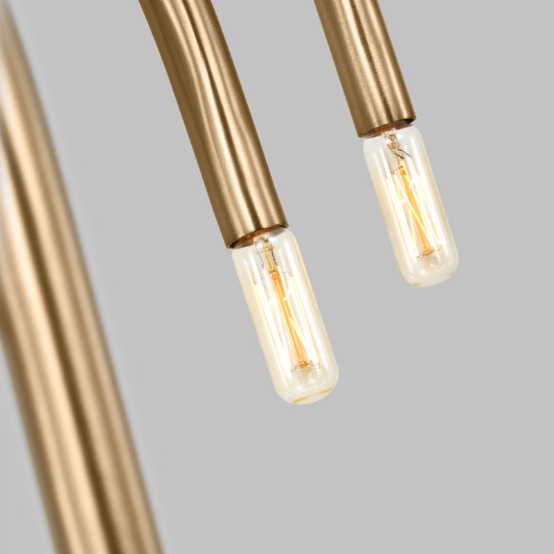 Grand lustre 6 lumières Hadden, Laiton satiné