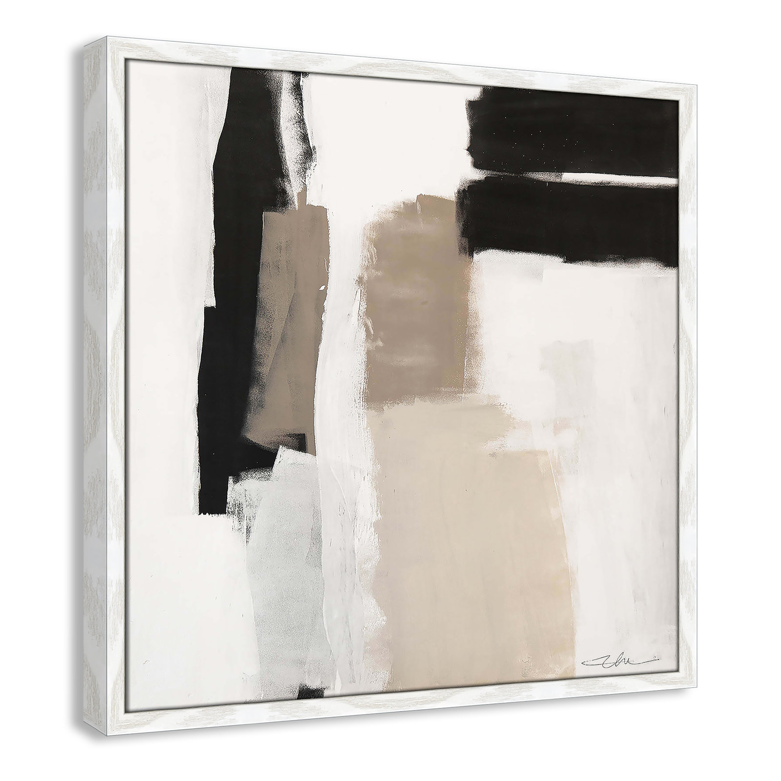Earth Scapes II Print, 23.5" H x 23.5" W x 0.75" D, White Slim Framed