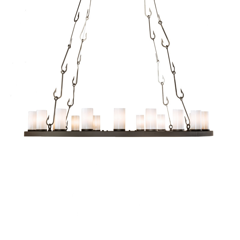 Rustic Lodge 20 - Light LED Chandelier