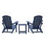 Ensemble de chaises pliantes Adirondack d'extérieur-124920149