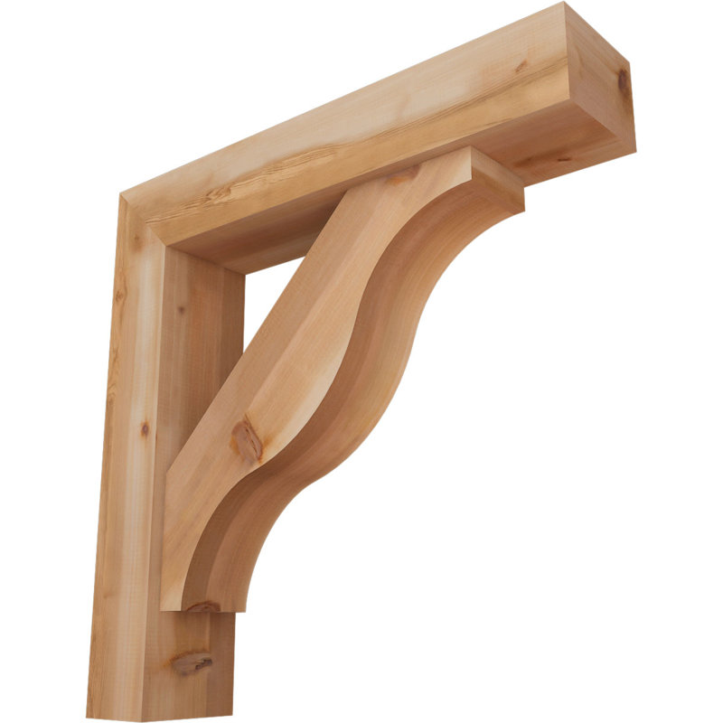 Funston Block Offset Brace Bracket, 36 x 36, 7 1/2"W Western Red Cedar (Smooth)