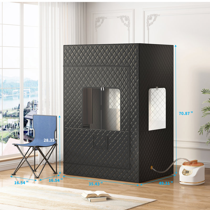 2 Person Portable Steam Sauna Tent with 3L Steamer