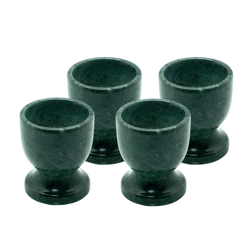 Tasse à oeuf en marbre vert
