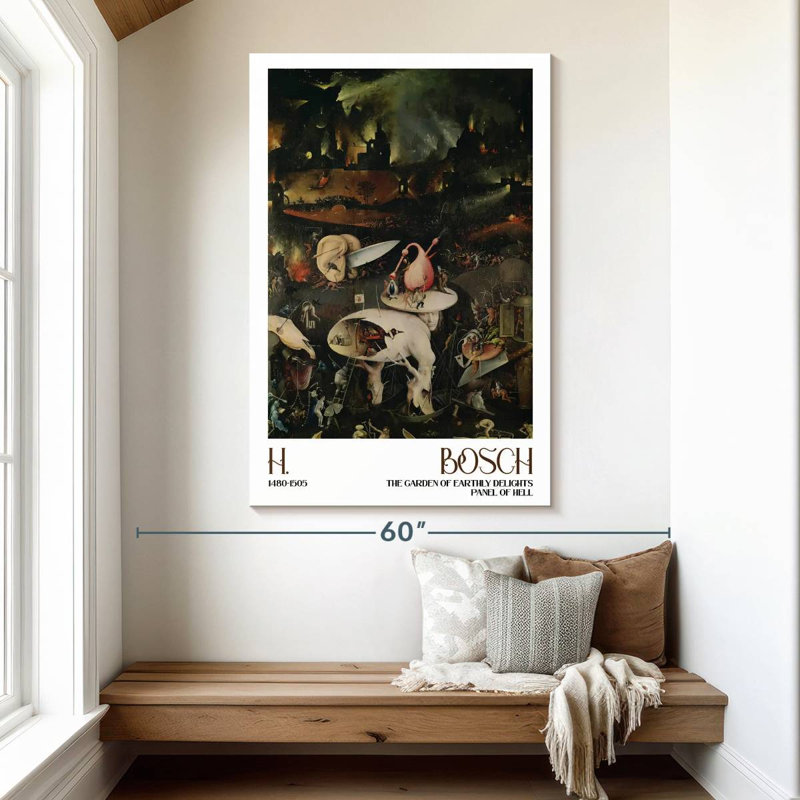 Panneau d'exposition «The Garden Of Earthly Delights» de Bosch, H 51 po x l 34 po