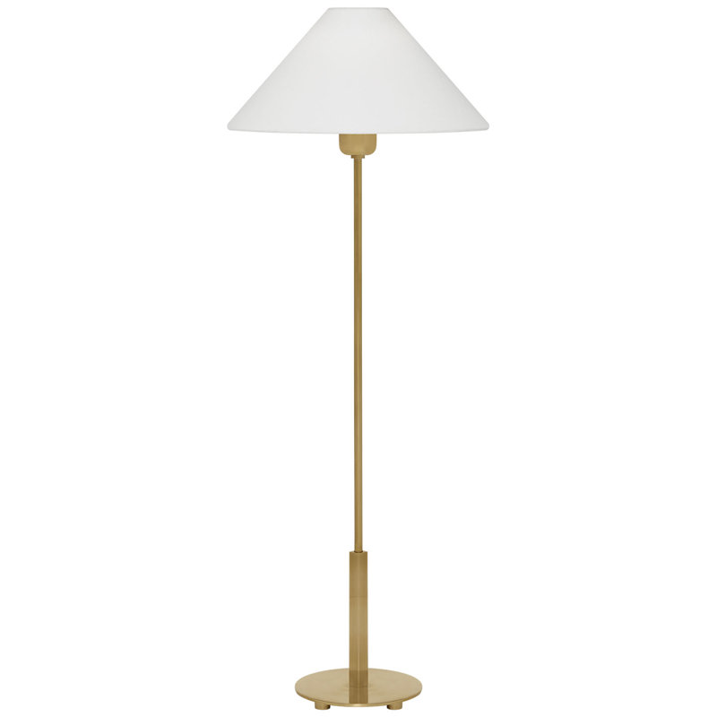 J. Randall Powers Hackney Buffet Lamp, Hand-Rubbed Antique Brass, Fabric
