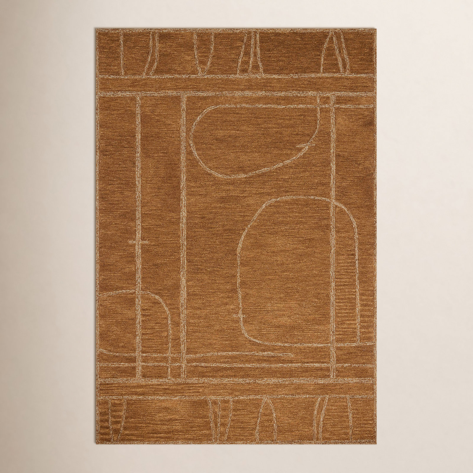 Jeremiah Brent x Loloi Barrow Clay / Natural Area Rug, Rectangle 7'9" x 9'9"