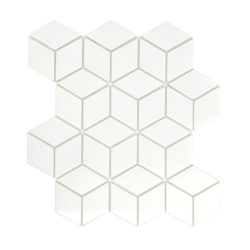 Concept Fawn 10 in. x 12 in. Semi-Gloss Glass Wall Tile (11.76 sq. ft./Case), White