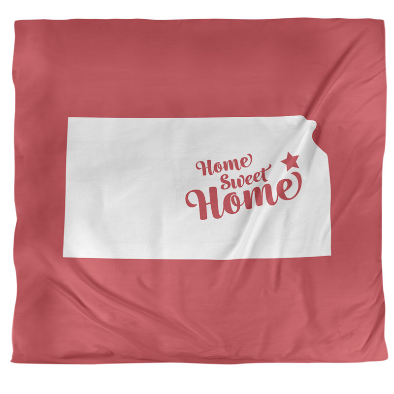 Housse de couette simple pour la maison Topeka, Housse de couette pour très grand lit, Rouge, Microfibre