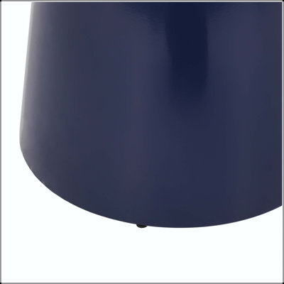 Ensemble de 2 tables d'appoint d'extérieur en fer avec piédestal évasé Serenita - Blanc