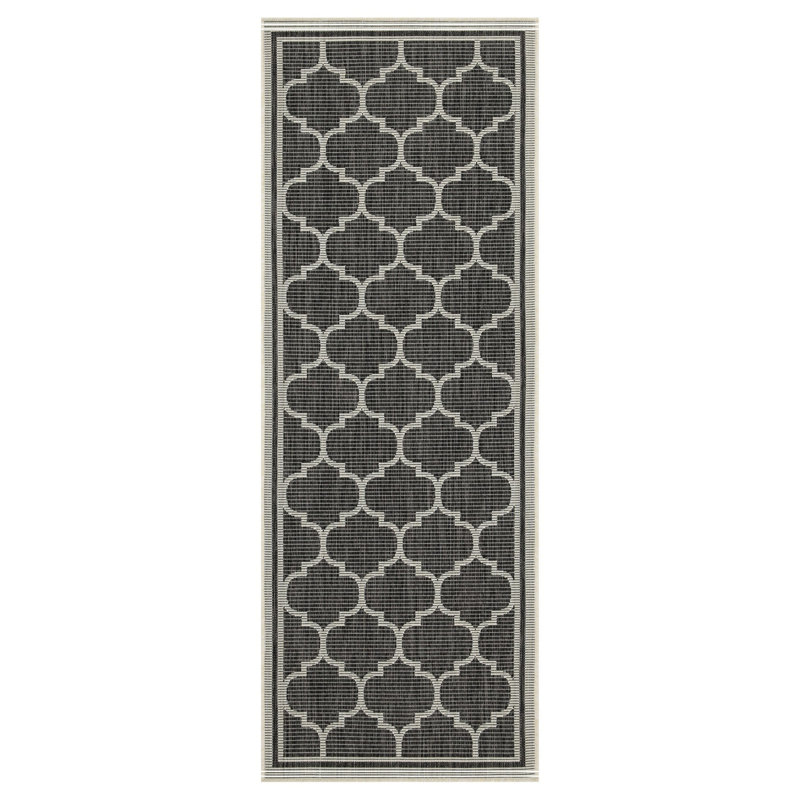 Anthracite Indoor/Outdoor Area Rug, Runner 2'7" x 7'3"
