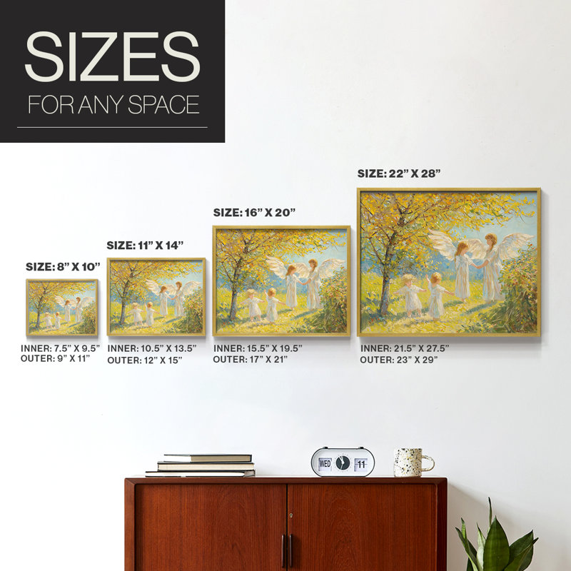Faune - XLII - Reproduction encadrée - Restickable, H 8 po x l 10 po, Doré