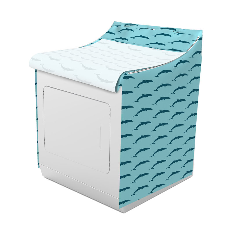 Housse pour machine à laver à motif intelligent ocean animaux aquatique life inspirations intelligent ocean creatures