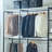 Freestanding Walk in Wood Closet System with Metal Frame-112387523