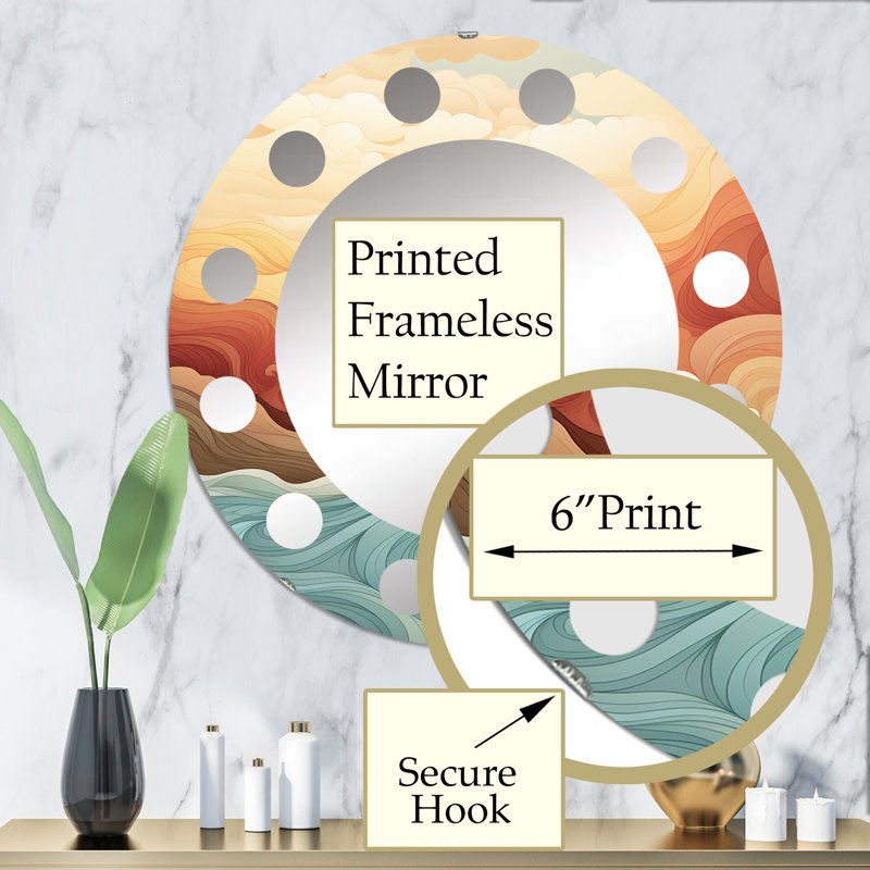 Miroir mural Alfonzie, 32 po x 32 po