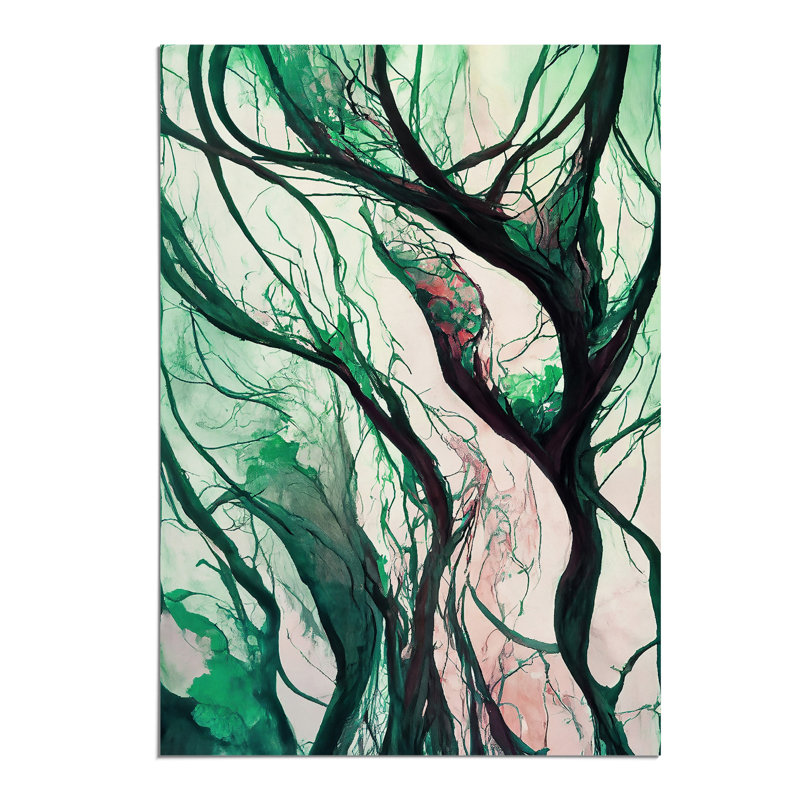 The Abstract Trees No.1 - Wall Art, Paper, 59.4cm H x 42cm W, No Matte
