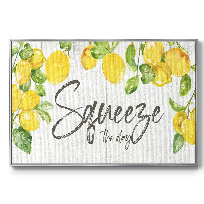 Lemon Squeeze, reproduction d'art sur toile, H 25 po x l 37 po x P 2 po, Argent