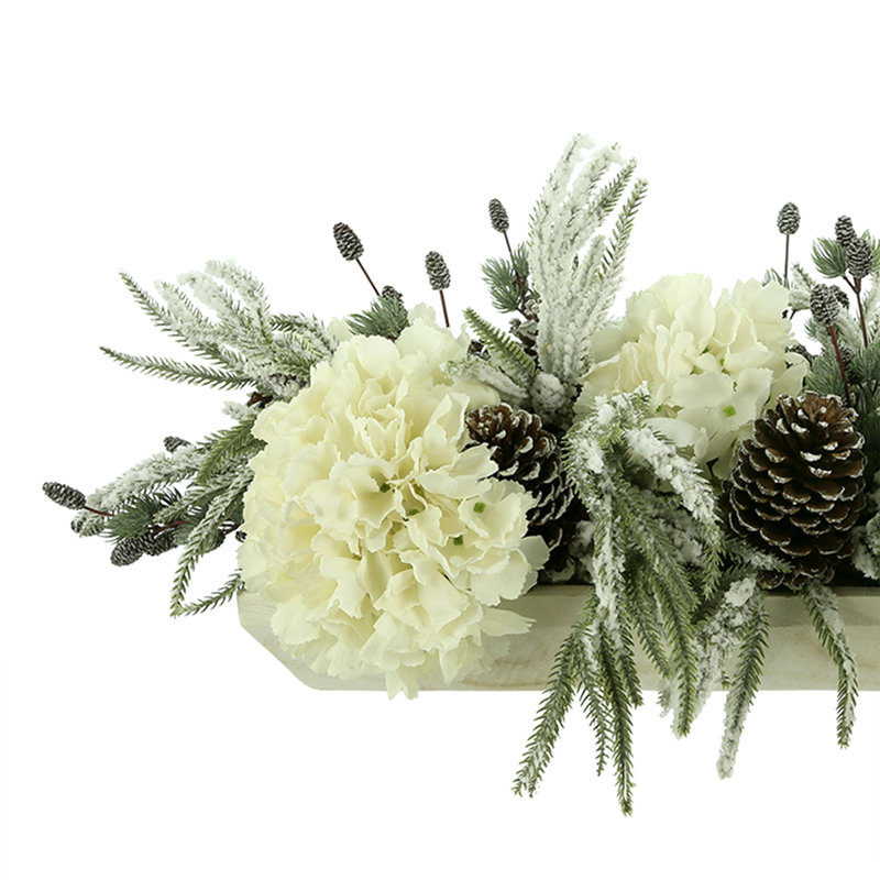 Racine Polysilk Hydrangea Arrangement in Planter