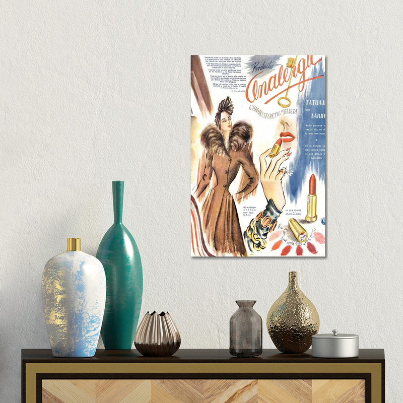 1930s Lipstick Magazine Advert by The Advertising Archives - Gallery-Wrapped Canvas Giclée on Canvas, Canvas