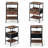 3-Tier Nightstands With Charging Station,Set Of 2,End Table,Bed Side Table With Fabric Drawer
