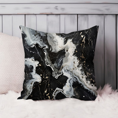 Abstract Marble Geode V Modern Throw Pillow Cover