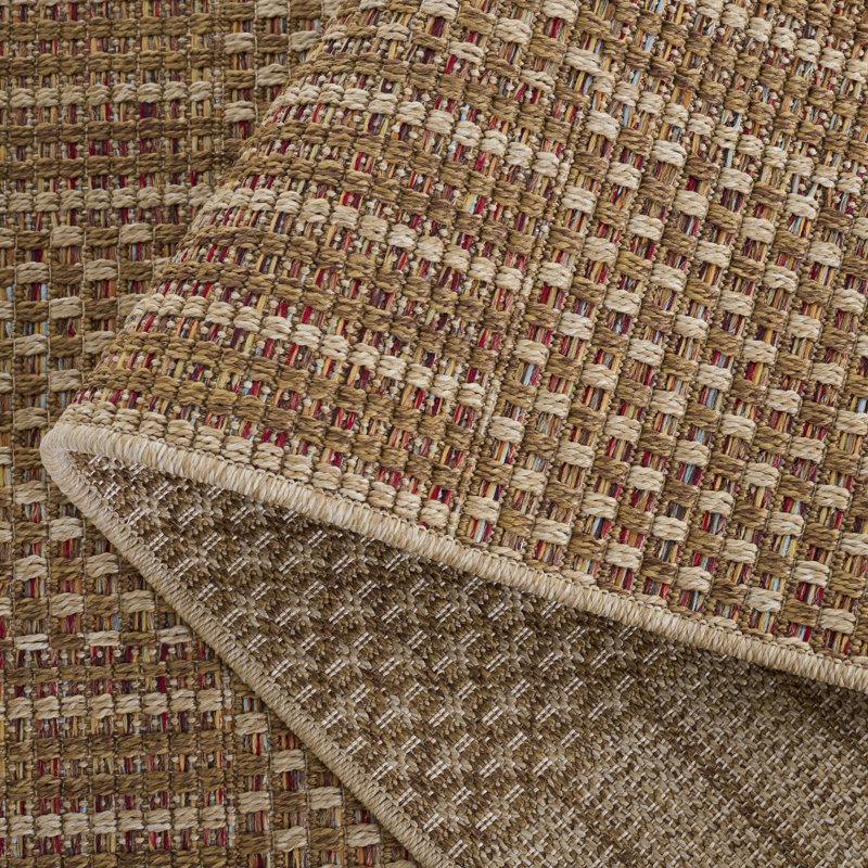Tapis d'intérieur / extérieur en polyester / polypropylène tissé à la machine Talaiyah, Rectangle 5 pi 3 po x 7 pi 6 po
