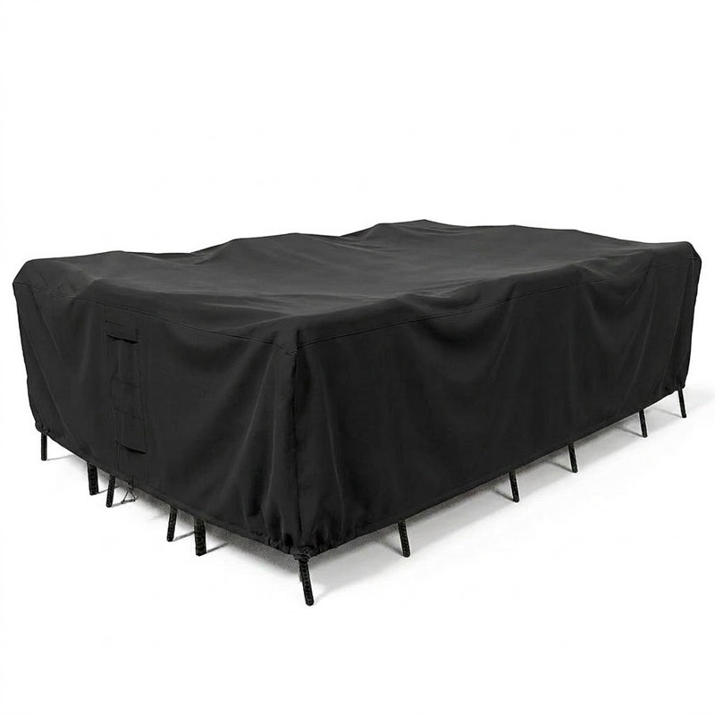 Housse pour ensemble de salle à manger d'extérieur résistant à l'eau Goodman, H 25 po x l 88 po x P 58 po, Noir