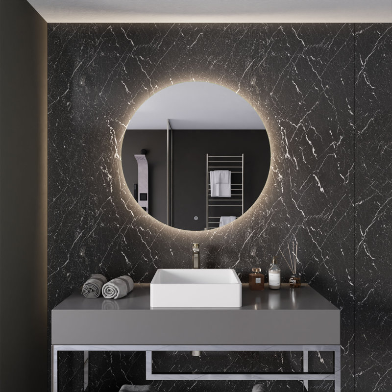 Rectangular Frameless LED Bathroom Vanity Mirror with Defogger