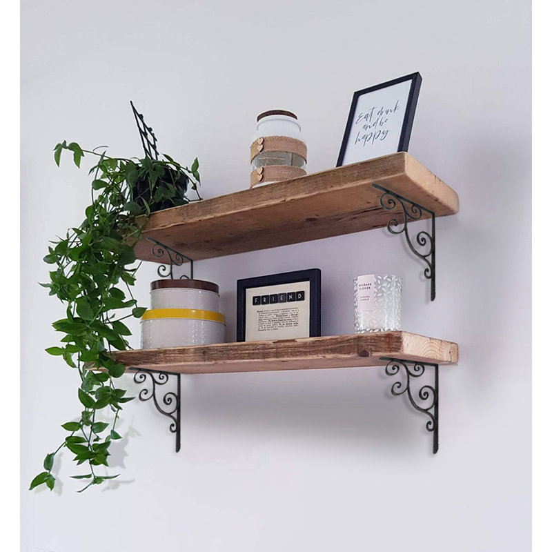 Rustic Shelf Bracket, Black