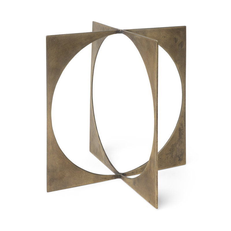 Sculpture en métal Harnden, H 9,75 po x l 10 po x P 10 po