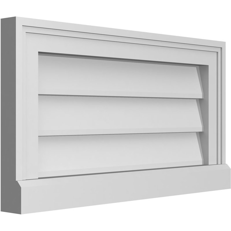 Cadre de seuil Brickmould, brun clair apprêté, H 12 po x l 22 po x P 2 po