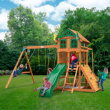 Avalon w/ Wood Roof & Monkey Bars - Professional Installation Available