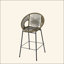 Tabouret de bar d'extérieur en faux osier, ensemble de 2-121061390
