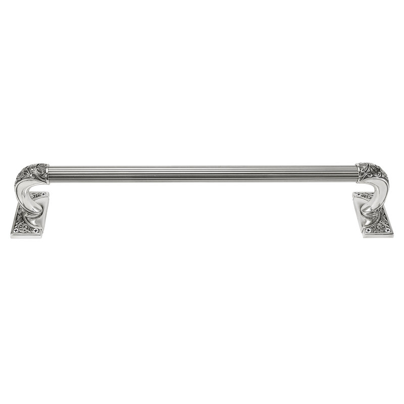 GEORGETOWN 30" TOWEL BAR; BURNISHED SILVER FINISH, Silver, 3.63" H x 20" W x 3.38" D