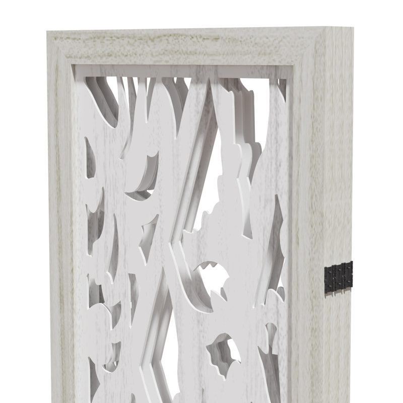 Paravent en bois,  H 66,9 po x l 47,2 po x P 2,8 po, 3