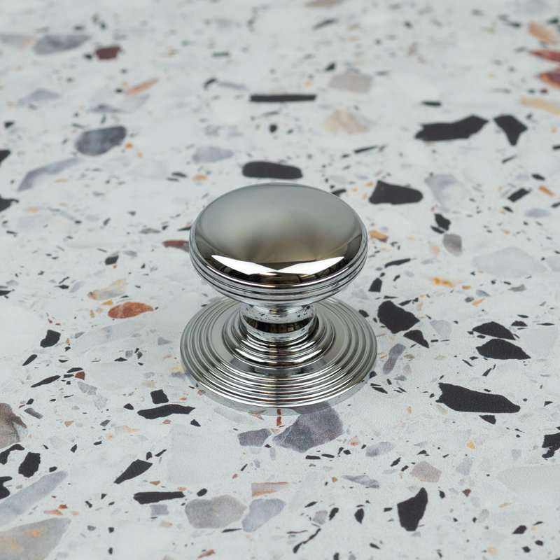 28mm Polished Chrome Layered Round Cabinet Knob, 28mm Knob
