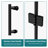 Bi-Fold Frameless Shower Door Walk in Pivot Clear Glass Hinge Shower Door 6mm With Tempered Glass and Explosion-Proof Film-125172984-125172980