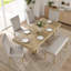 Ensemble de table de salle à manger en bois extensible Farmhouse