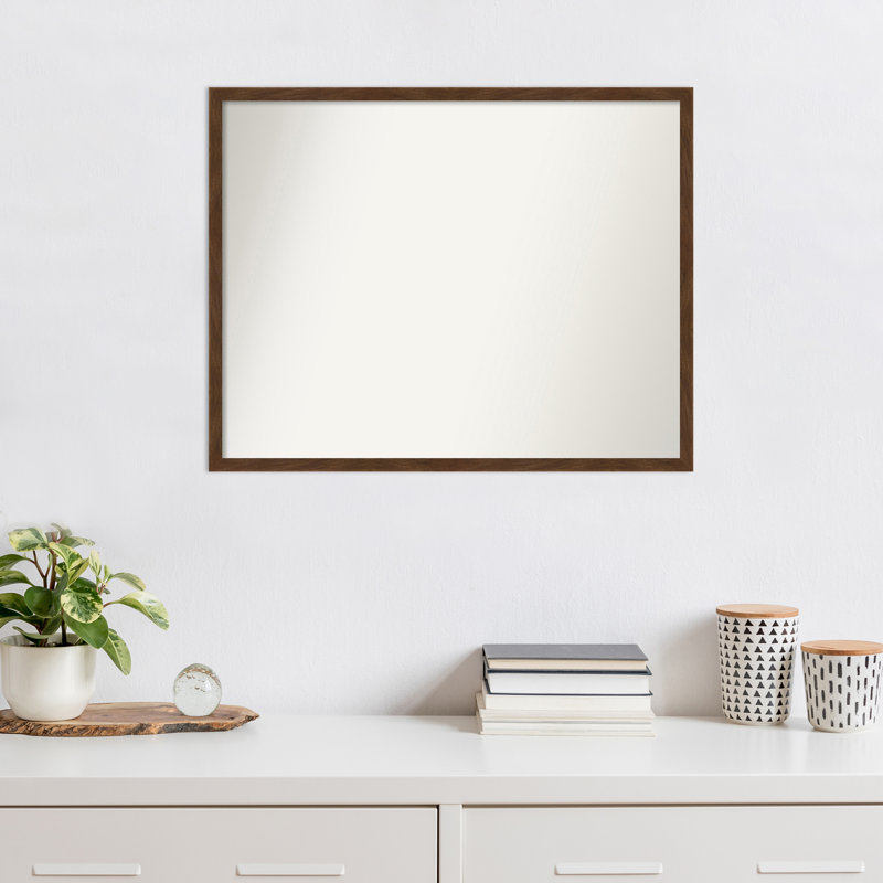 Wood Flat Wall Mirror, 23" x 29", Blonde