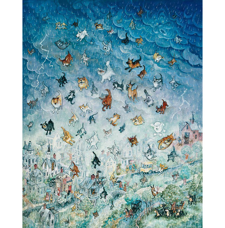 Art sur toile tendue Lark Manor ™ Bell, Bill Gallery: Rains Cats and Dogs
