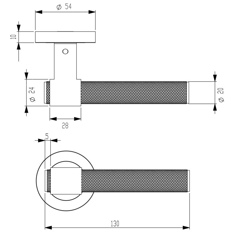 Passage Door Handle