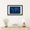 «Font World Map» par Michael Tompsett, impression sur toile tendue en bleu