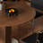 Retro small-sized apartment round dining table-862566693