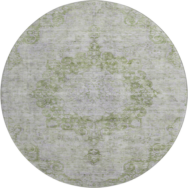 Premium Machine Washable Larock AMF1238 Global Rug