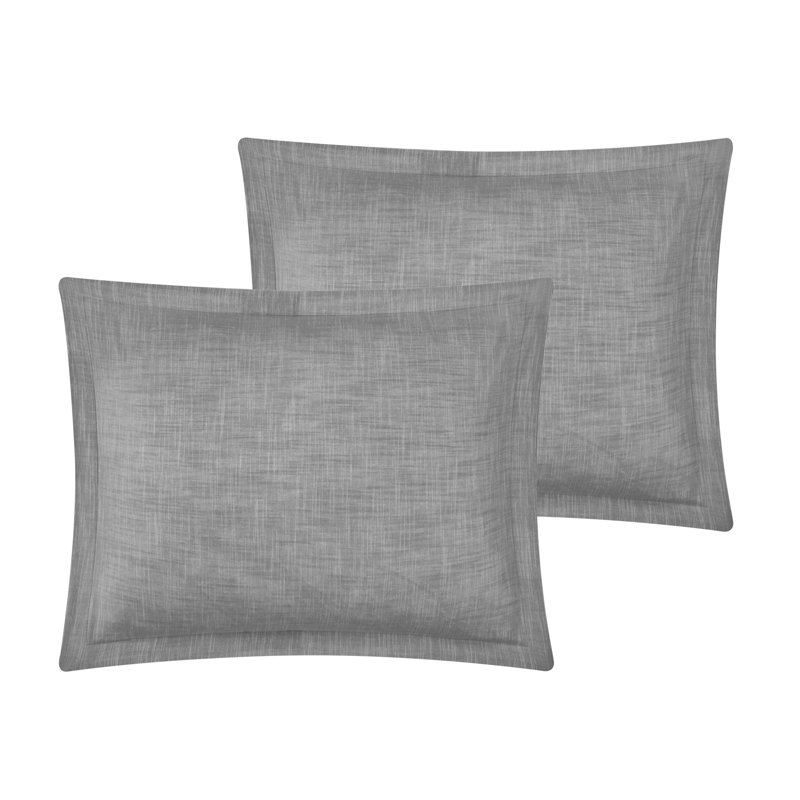 Ensemble d'édredon en coton , Édredon très grand californien + 2 très grandes, gris