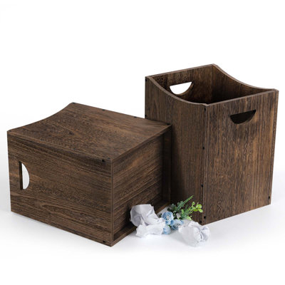 Bamboo Open Waste Basket - 5.3 Gallons